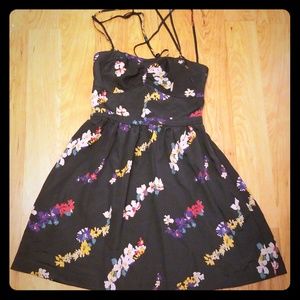 Floral silky material dress